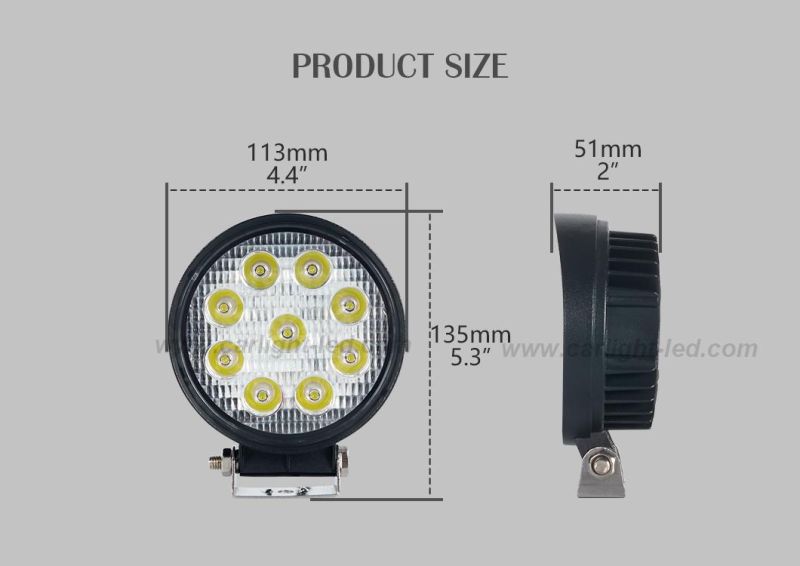 27W Truck SUV Headlight LED Work Light From China Manufacturer (GY-009Z03A)