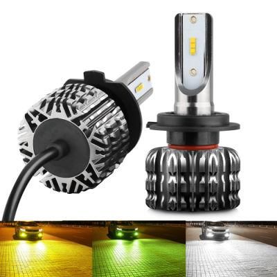 New Arrival Multi Color 3000K 3800K 6000K LED Bulb, Wholesale 10000lm 12V 9006 9005 Fanless H11 H4 Car LED Headlight