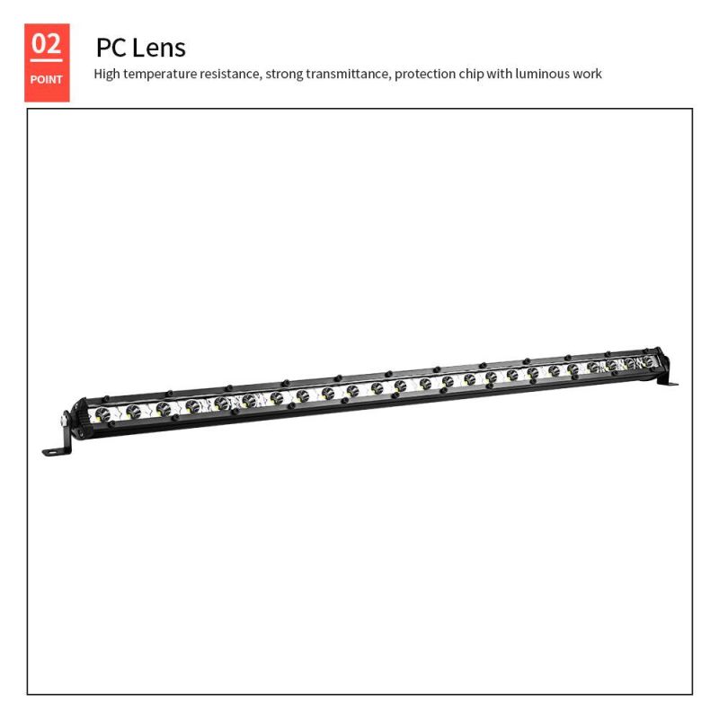 Dxz Ultra Thin 3030 24LED Light Bar 12-24V 6000K Spotlight Car Accessories Auto LED Work Light