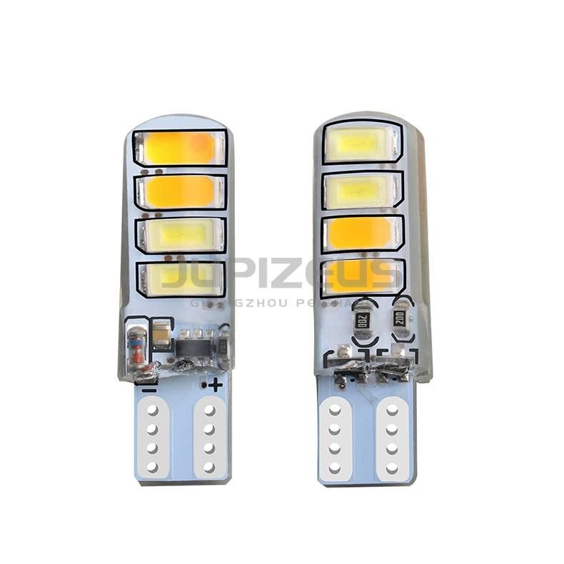 Factory Direct T10 5630 8SMD Silicone Flashing Two-Color LED License Plate Light Width Lamp Door Light