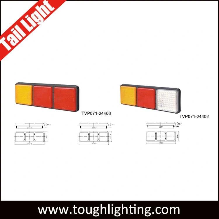 E-MARK 3 Pods LED Combination Stop Turn Reverse Tail Light for Trucks