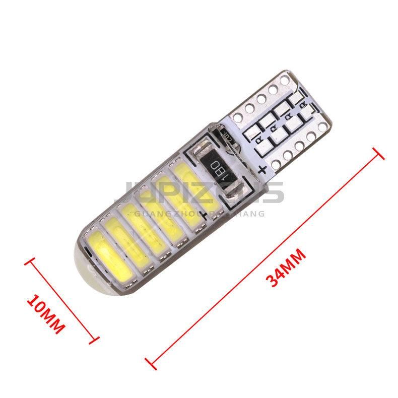 Hot Sale Car LED Bulb W5w T10 194 7020 12SMD Silicone Car LED T10 SMD Strobe Light