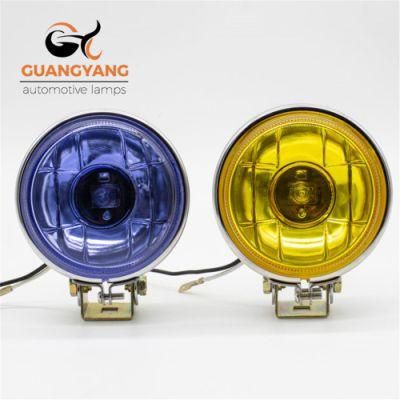 3 Inch Round Sealed Beam with Halogen Bulb H3 Blue Yellow