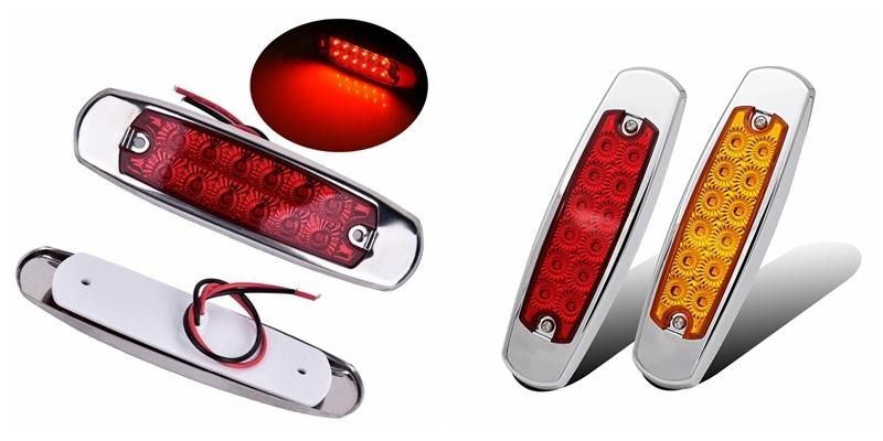 Trailer Trucks Caravan Side Clearance Marker Light Lamp Amber Red White 9-36V 24V 12V LED Side Marker Lights