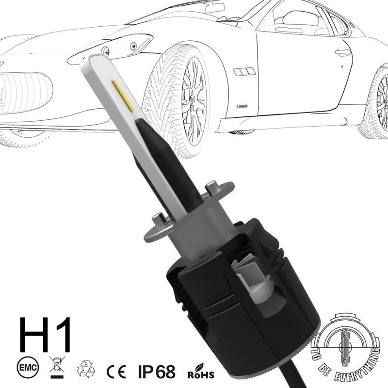 High Lumen 6000K 24W 3600lm Car LED Headlight H1