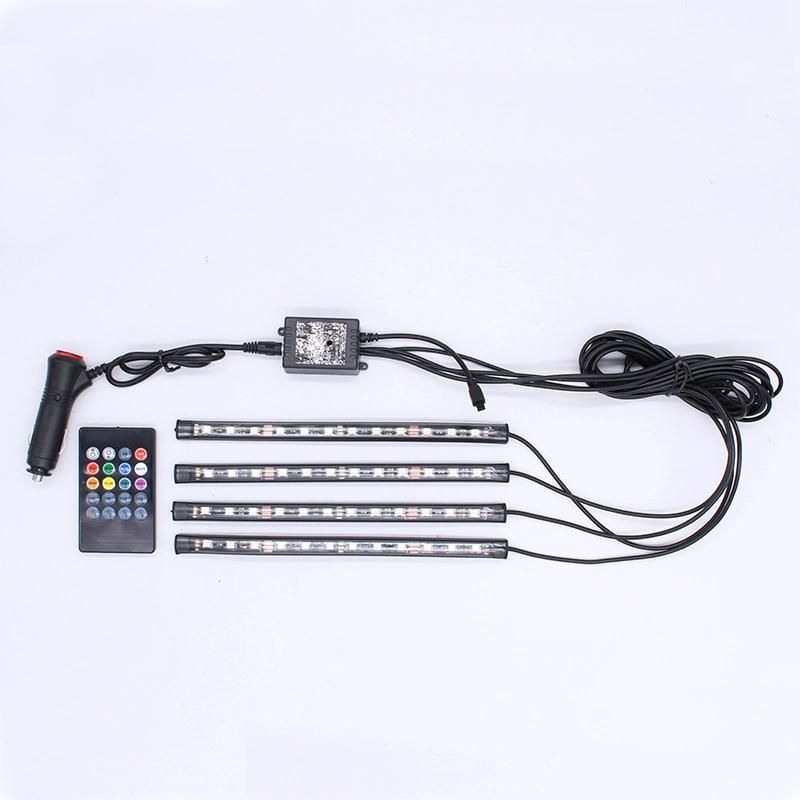 7 Color 9 LED RGB Flash Car Strobe Kit Strip LED Atmosphere Light