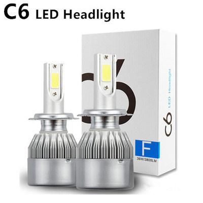 C6 New Super Bright LED Car Headlight Dipped Beam High Beam H4 H3 H11 9005h3 Bulb Headlight Manufacturer