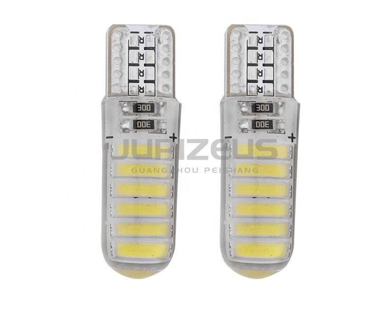 Silicone 12V 6W Canbus T10 7020 12 SMD 7014 LED 194 W5w Flashing Light Bulb to Cars