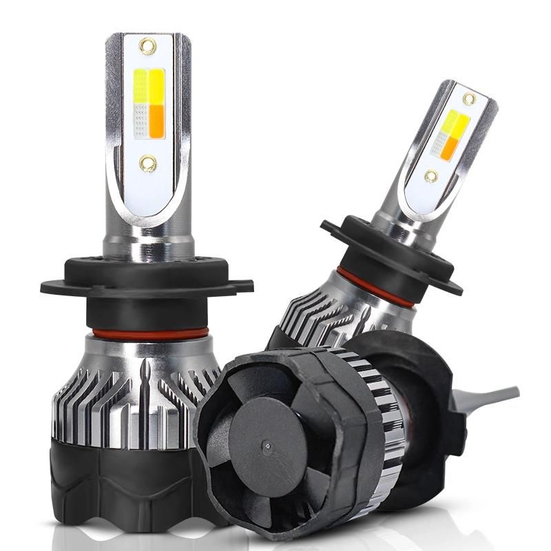 Four Color COB Multicolor LED Headlight LED H7 Car Light, H4 H11 9005 9006 LED Headlight