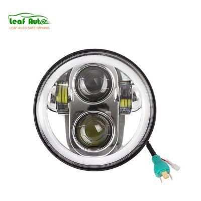 5.75 Inch Round 40W White DRL High/Low LED Motorcycle Headlight