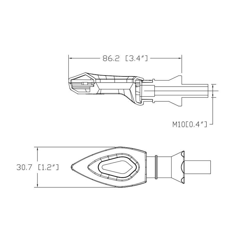 Motorcycle Front/Rear Turn Signals with E4 Certification (LM-312)