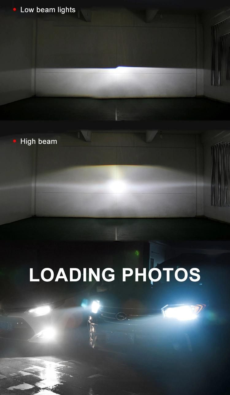 P5 2PCS Car Headlight LED Hi/Low Beam Lamp LED H4 Mini Projector Lens Motorcycle Light 20000lm Conversion Kit Car Headlight