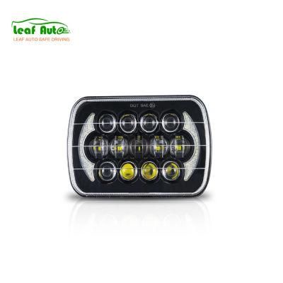 105W 7X6&quot; 5X7&quot; LED Headlight DRL Hi/Lo Beam Light for Chevrolet Jeep Cherokee Xj Ford Super Bright Headlamp 7&quot;