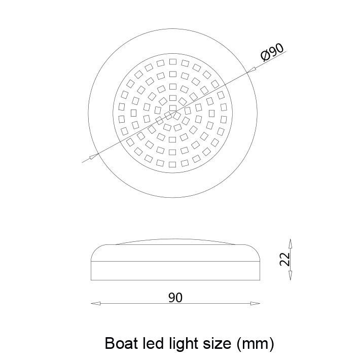 Boat Lighting 12V Marine Interior Light White Blue LED Boat Cabin Lights for Boat RV