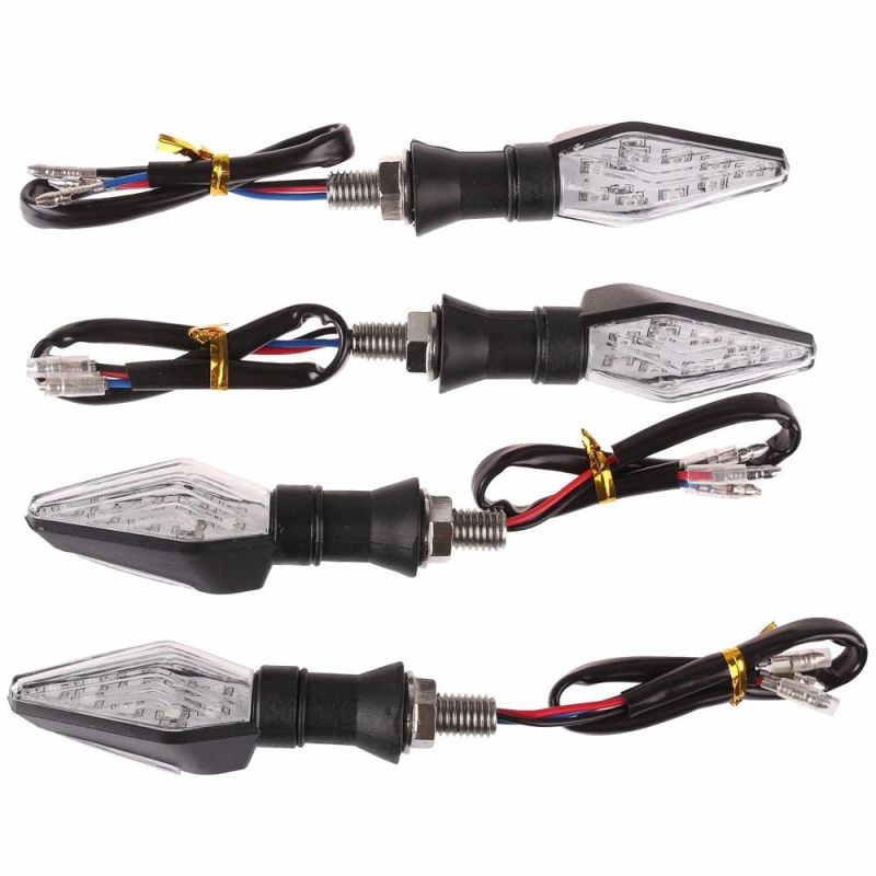 12V Universal Motorcycle LED Turn Signal Light Indicators Amber Blinker Light Flashers Lighting Motorcycle Accessories