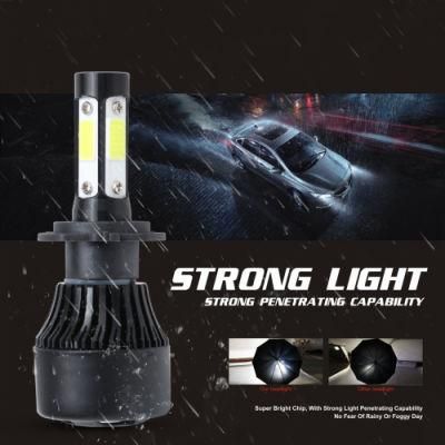 4 Side COB 50W 8000lm H4 Hi Lo Beam H7 H11 9005 Hb3 9006 Hb4 Car LED Headlight X7 Bulbs Auto LED Headlamp LED Light 12V 24V