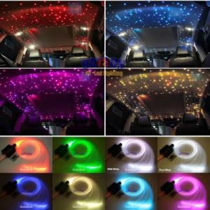 Car Ceiling Star Light LED Fiber Optic Light Kit 16W RGBW Light Source with 220PCS Optic Fiber Cable Points as Stars