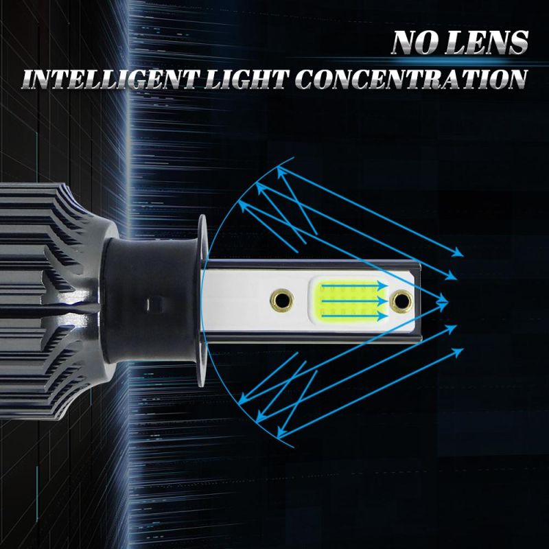 Powerful Super Bright LED LED Headlight H3 Auto Lamp Car Automobiles LED Head Lamp 12V 24V 8000K Blue Light