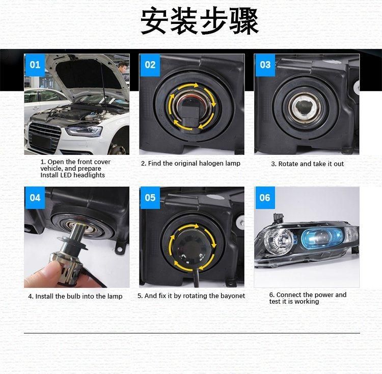 Carolyn Super Brightness 360 Degree Spotlight LED Car Headlamp 10 Side 3000K 4300K 6000K H4 H13 H7 9006 H1 Auto Light Bubs