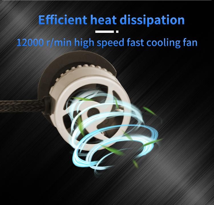 Wholesale Price 6000K Turbo Fan Car LED Headlight H7 H4