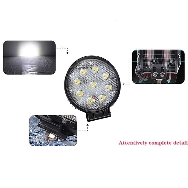 Factory Wholesale Price 27W Waterproof IP68 High Quality LED Work Light