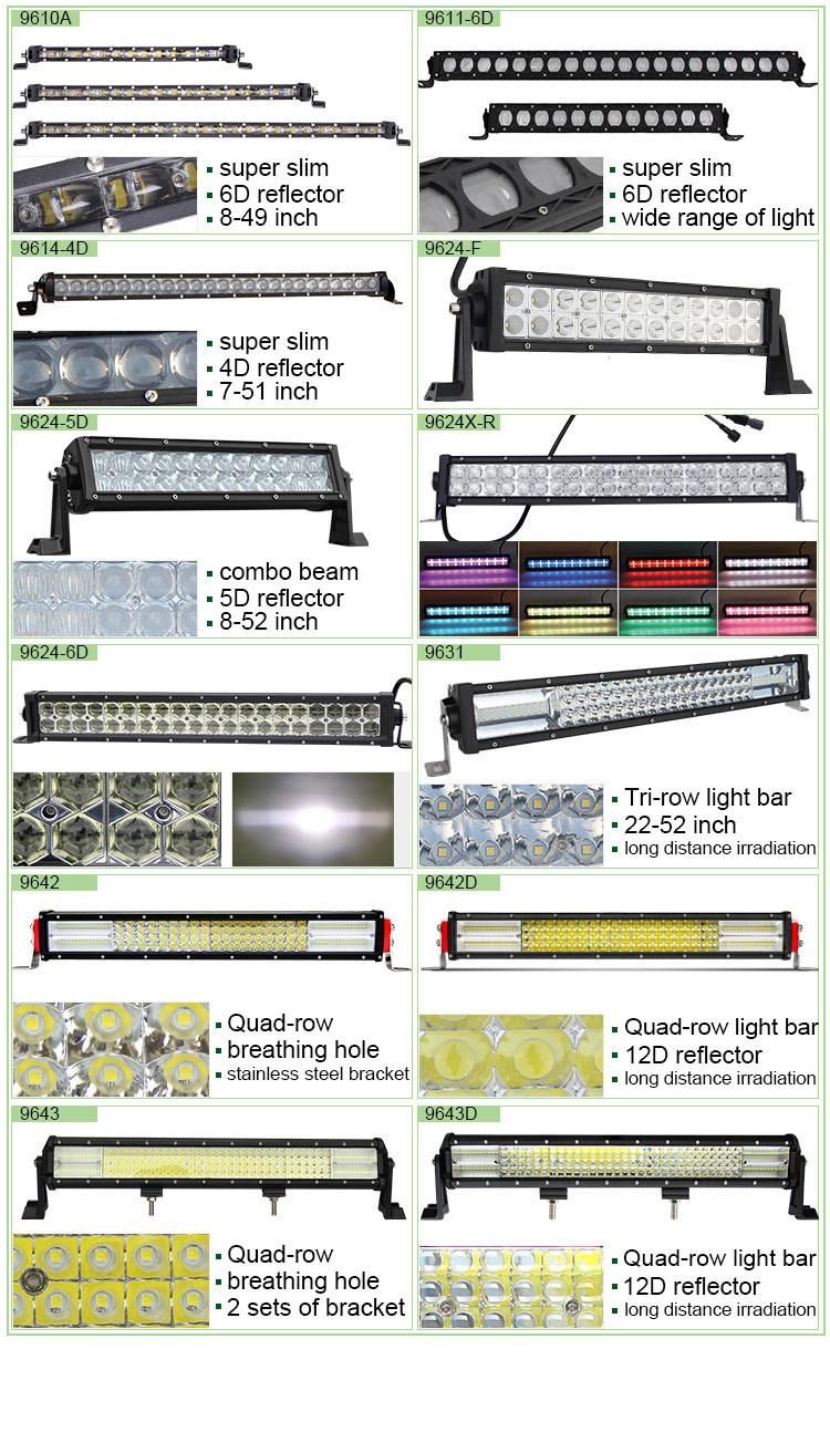 2019 New Products Wholesale Price LED Light Bar Dual Color White Amber Flash LED Bar Truck 4X4 Offroad Barra LED