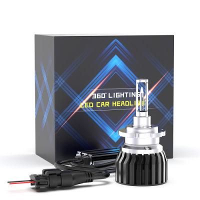 New Headlight LED V13 Car Light 72W 1400lm 360 Degree 6000K High Low Beam Osrm Chip 9-32V IP68 H1 H4 H7 9005 H13 Headlight Bulbs Auto Lamp