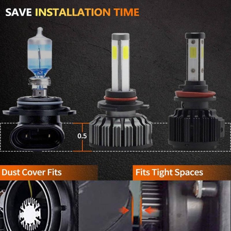 N4s 4sides COB Best Sale 6000K 7200lm LED Headlight