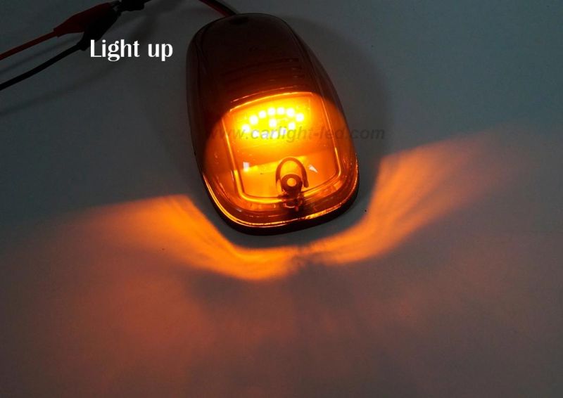 Dodge Smoked Lens Amber 13 LED Cab Roof Top Marker Running Light