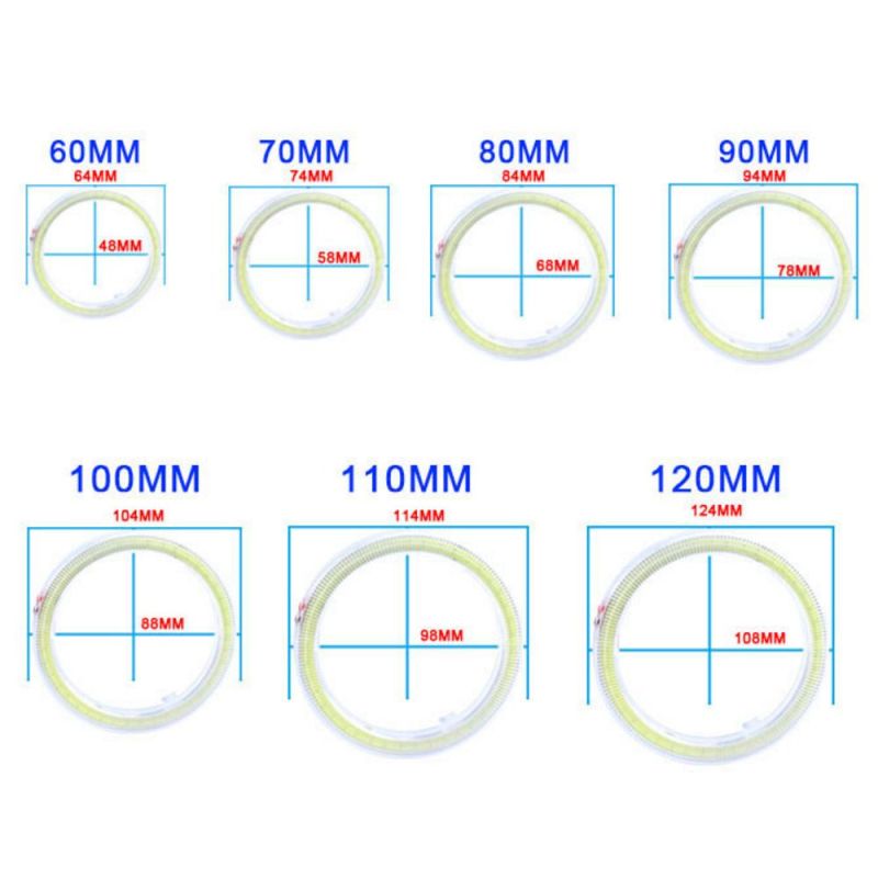 COB Angle Eye Light 40mm 50mm 60mm 70mm 80mm 90mm -160mm Right for Head Light/ Horn Aperture