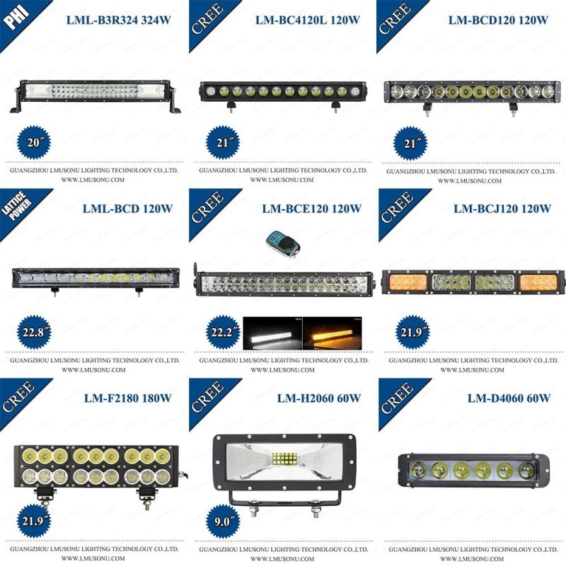 Lmusonu High Lumen 12V 13 Inch One Row LED Flood Light Bar 45W