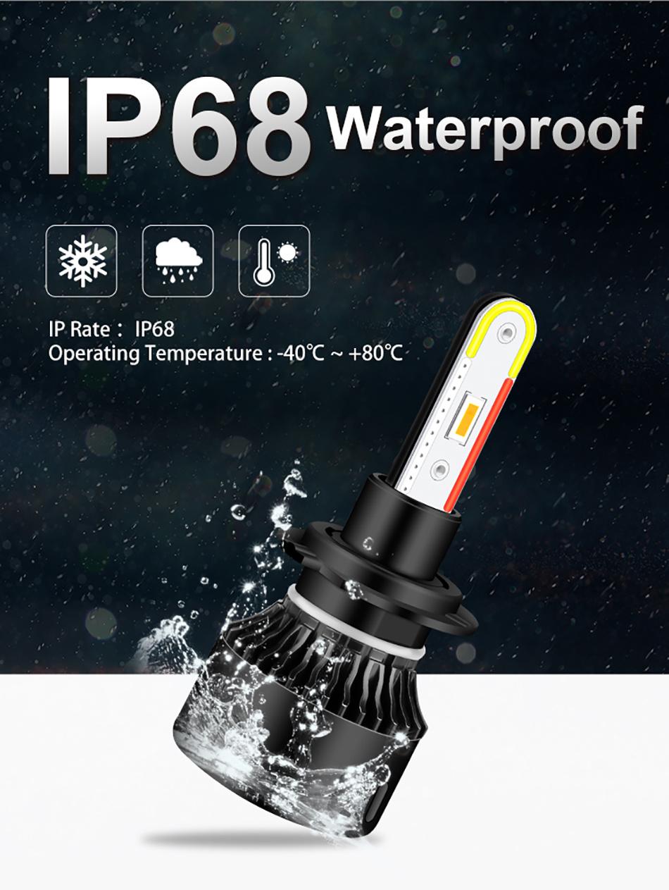 APP Bluetooth Music Control Hb3 Hb4 Fog Light Car Headlight Bulb Multi-Color Fog Light Car Headlight Bulb H11 LED 9005 9006 LED Bulb RGB H4 H7 LED Carlitek