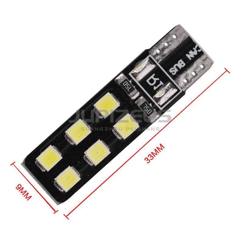 Auto Lighting System T10 12SMD SMD 2835 LED Canbus Signal Light Car Bulb Super Bright LED T10 W5w