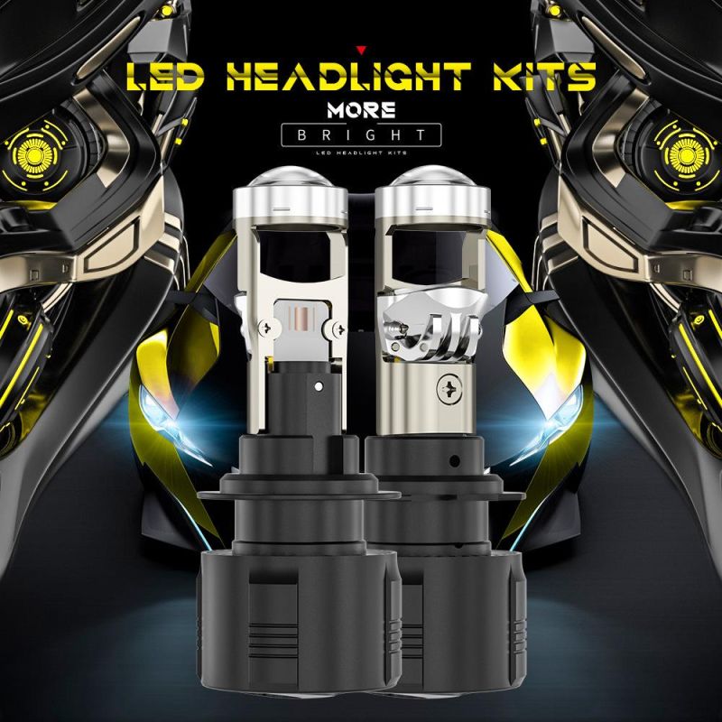 Dxz Projector Mini Lens Auto Rhd LHD H4 LED Headlight Bulb Kit Conversion Kit High/Low Beam 6500K Super Bright Car Light