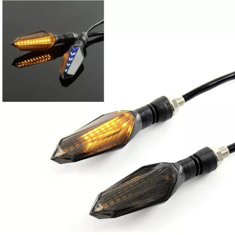 Motorcycle Two Color LED Running Arrow Turn Light Running Horse Mode 17LED Signal Light Warning Light DC