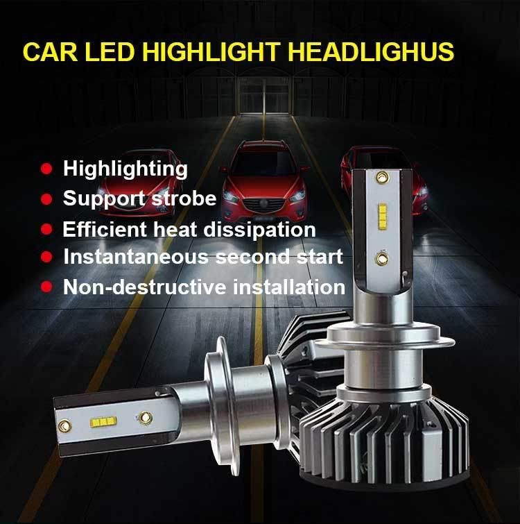 F2 2 Csp Chip H7 LED 8000lm Mini Car Headlight Bulbs Auto Lamp H1 H4 LED H11 H8 Hb3 9005 Hb4 Car Fog Bulb 6000K 12V 24V