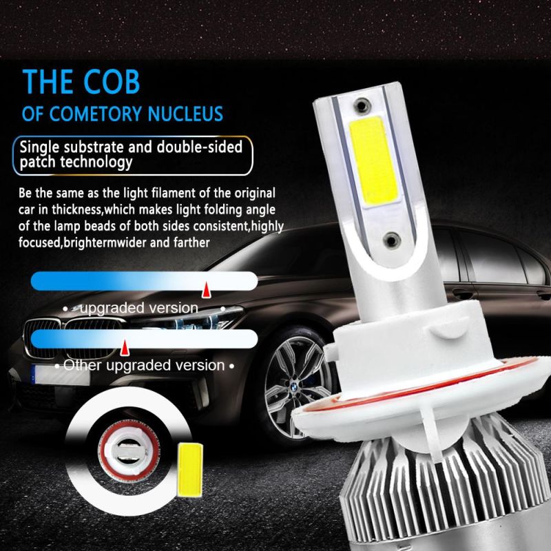 Wholesale C6 Car Light Cheap H13 LED Car Headlight Fan Two Sides 12V 72W 8000lm