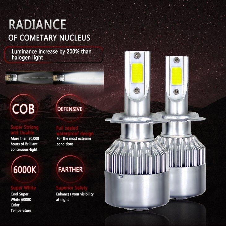 Headlight Auto Lamps C6 Car LED Light Bulbs H7 LED H4 H11 9005 H1 110W 6000K Car Accessories Headlamp