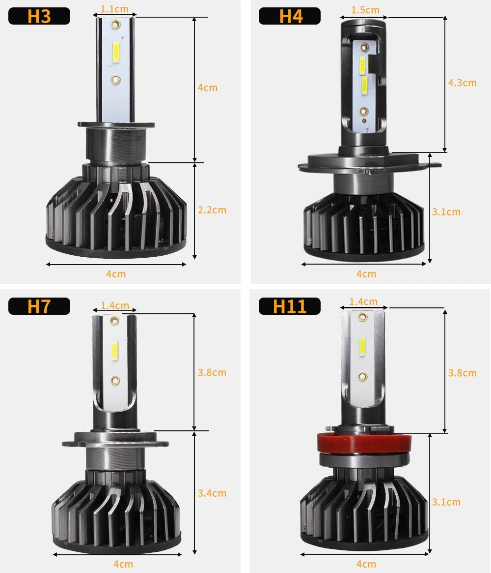 Lightech F2 Auto LED Headlight H7 with H15 9006 H11 LED Lamp Car Light