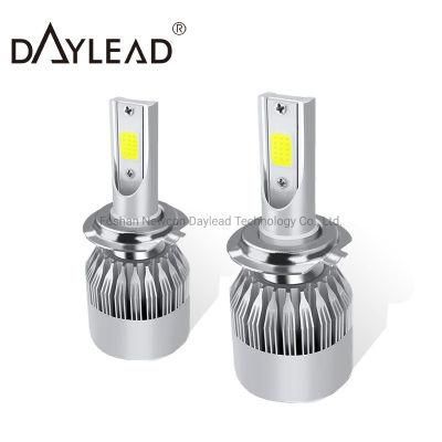 C6 High Power COB Chip H1 H3 H4 H7 H11 Auto LED Headlight Bulb