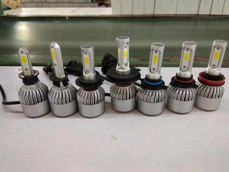 2X White Car LED Headlight F2 H1 H3 H4 H7 H11 Hb3 9005 Hb4 9006 COB 72W 7600lm Front Auto Fog Bulb Automobile Headlight DRL 6500K