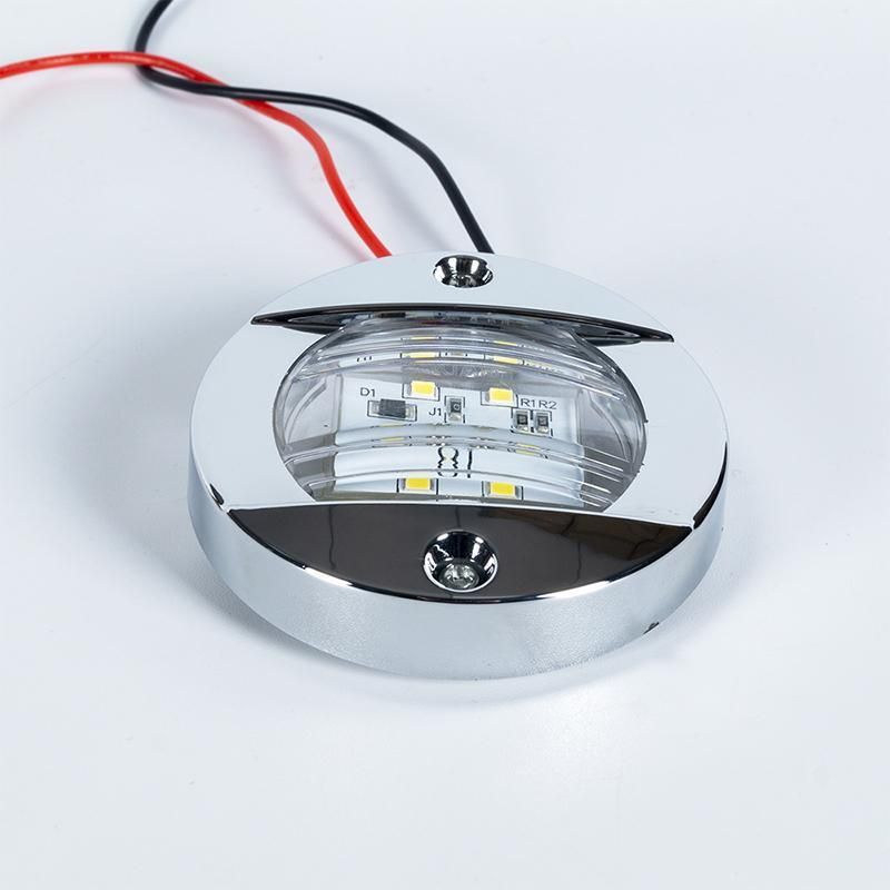 Round 6 LED IP68 Boat Waterproof Underwater Transom Mount Light for Stern/Pontoon/Marine