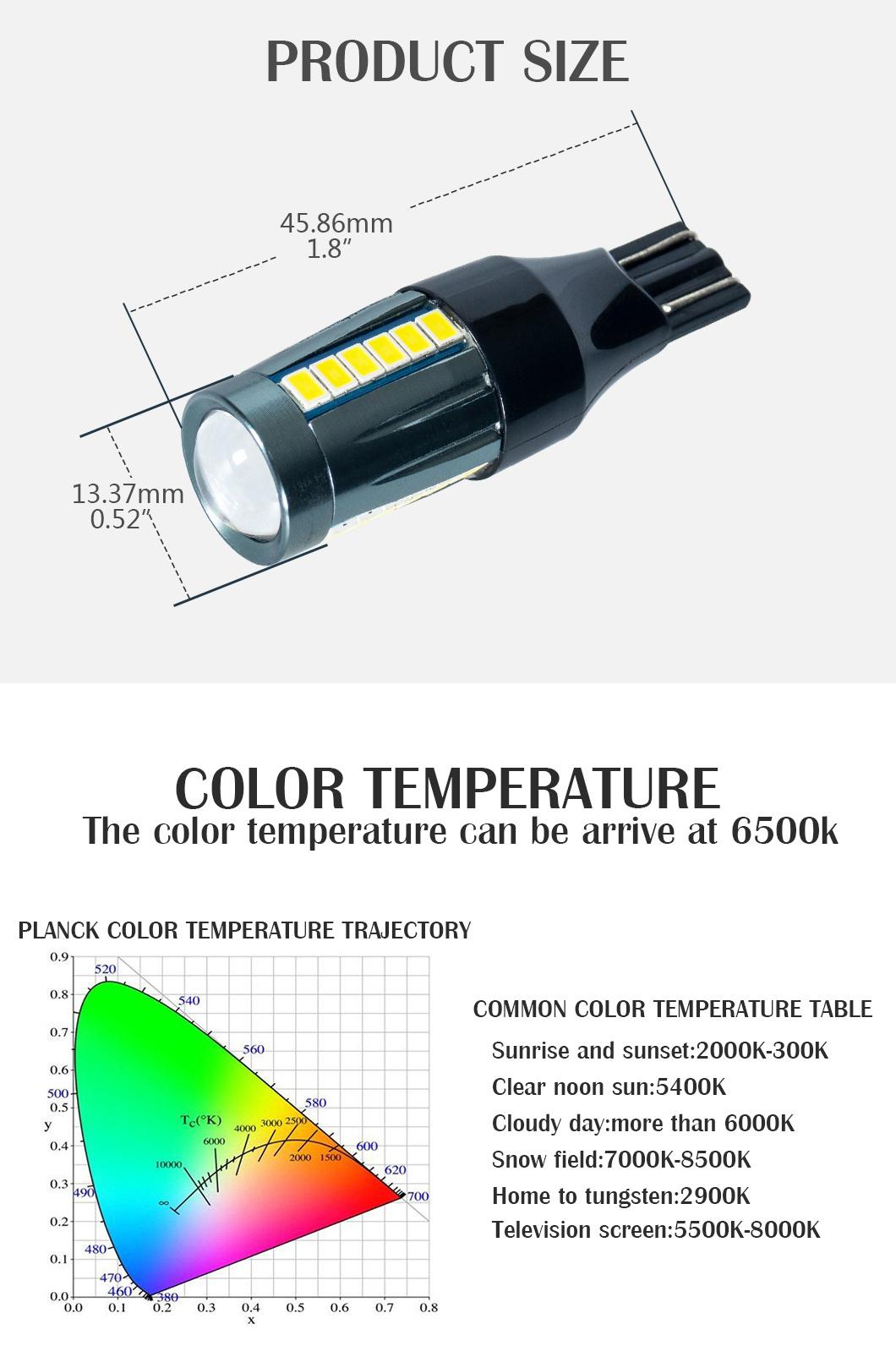 Backup Reverse Light Bulbs Canbus Error Free Car Lights