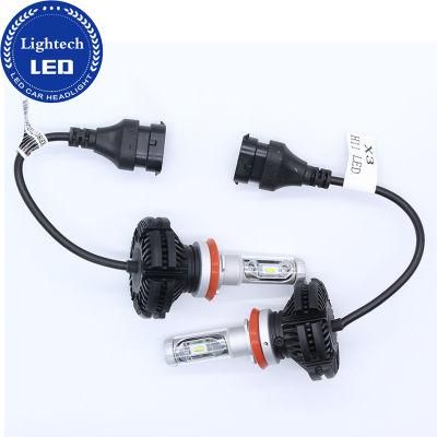 Car Accessories Fanless 50W X3 Headlights H11 LED Headlamp