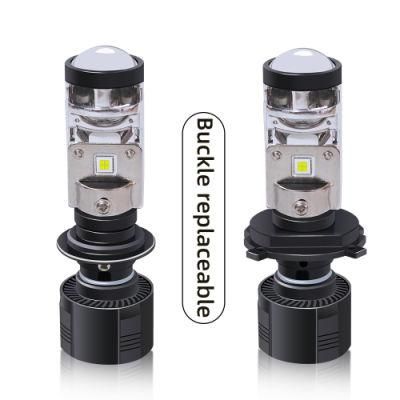 H7/H4 A8 LED Motorcycle/Car Headlight Mini Lens Projector 3000K 6000K 7200lm Super Turbo LED Bulb 72W Hi/Low Auto Ice Light