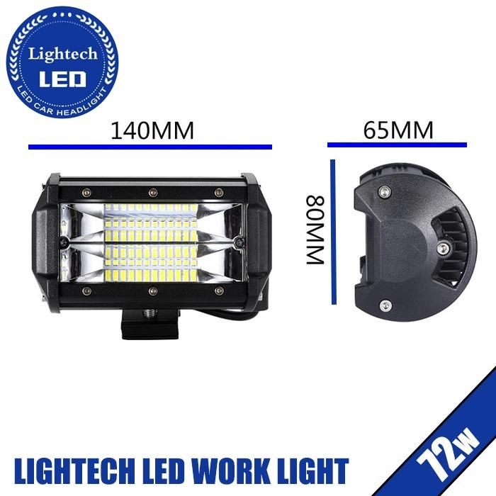 Lightech Waterproof High Power LED Work Lighting, 18W Tow Truck LED Work Light Bar