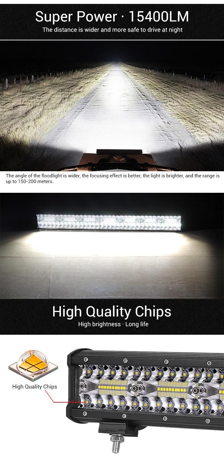 9d Triple Row Waterproof 20 Inch 120W Super Bright 4X4 Car Offroad Jeep LED Light Bar