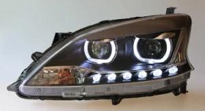 2012 Pulsar Sentra Sylphy Projector Lens Headlight Auto Parts Car Light for Nissan