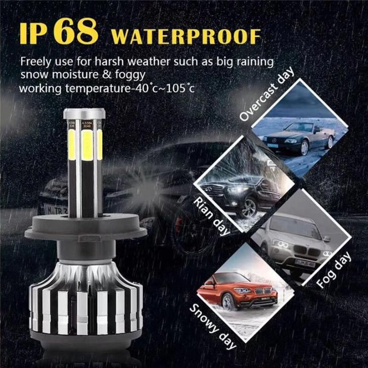 6 Side LED Car Headlight LED Fog Lights 120W 12000lm H7 H4 H11 H13 9005 9006 3000K 6000K 8000K LED Headlight