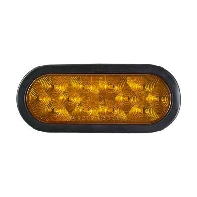 Good Supplier DOT SAE Approval UV PC Stop Turn Oval 6 Inch 10-30 Volt LED Tail Lights for Truck Trailer